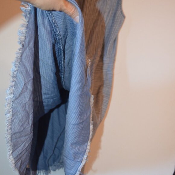 Splendid(R) Blue Tone Tencel Lyocell Fit&Flare Sleeveless Buttons Dress Girls 12 - Picture 7 of 11